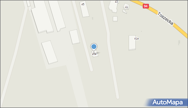 Pyskowice, Toszecka, 45a, mapa Pyskowice