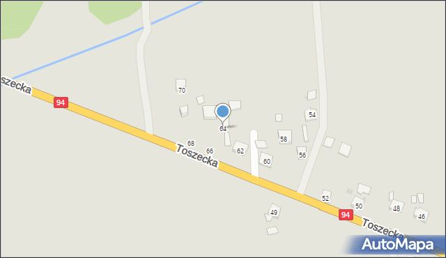 Pyskowice, Toszecka, 64, mapa Pyskowice