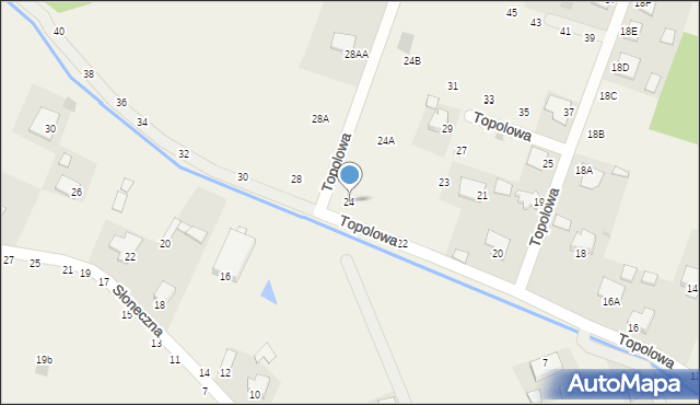 Pysznica, Topolowa, 24, mapa Pysznica