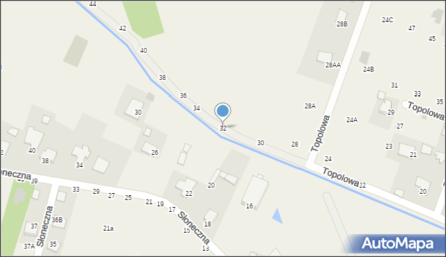 Pysznica, Topolowa, 32, mapa Pysznica