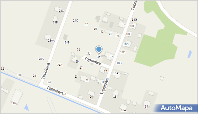 Pysznica, Topolowa, 35, mapa Pysznica
