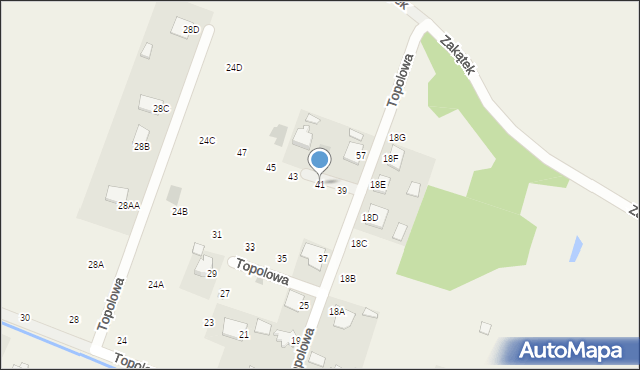 Pysznica, Topolowa, 41, mapa Pysznica