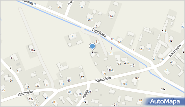 Pysznica, Topolowa, 5, mapa Pysznica