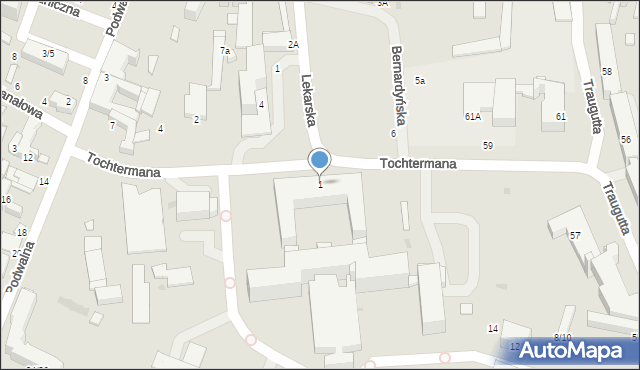 Radom, Tochtermana Adolfa, 1, mapa Radomia