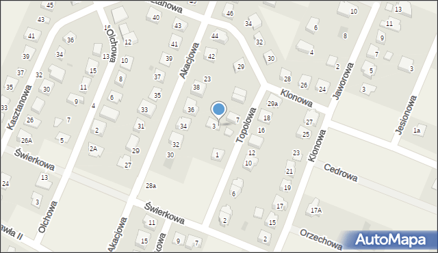 Radwanice, Topolowa, 5, mapa Radwanice