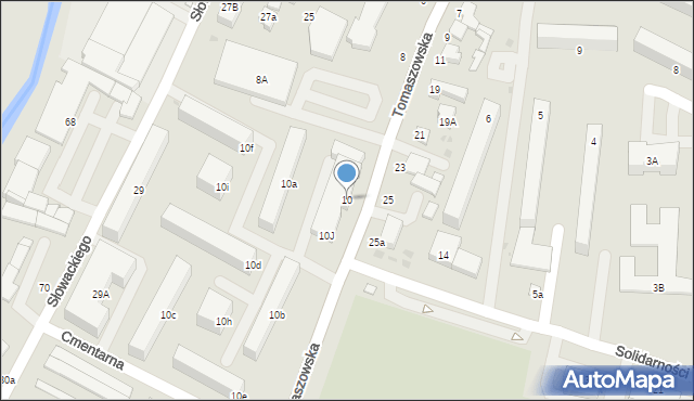 Rawa Mazowiecka, Tomaszowska, 10, mapa Rawa Mazowiecka