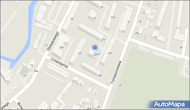 Rawa Mazowiecka, Tomaszowska, 10h, mapa Rawa Mazowiecka