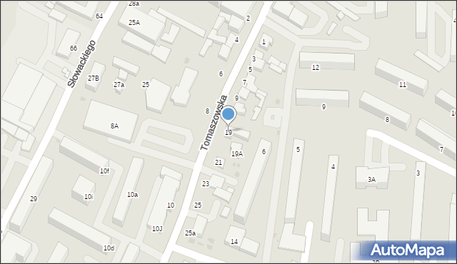 Rawa Mazowiecka, Tomaszowska, 19, mapa Rawa Mazowiecka