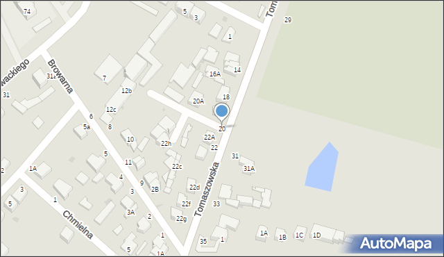 Rawa Mazowiecka, Tomaszowska, 20, mapa Rawa Mazowiecka