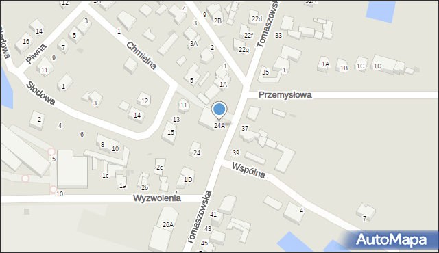 Rawa Mazowiecka, Tomaszowska, 24A, mapa Rawa Mazowiecka