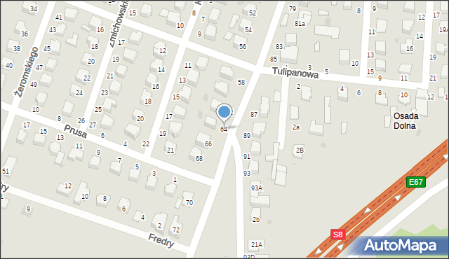 Rawa Mazowiecka, Tomaszowska, 64, mapa Rawa Mazowiecka