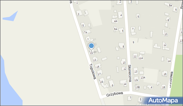 Rogowo, Topolowa, 11, mapa Rogowo