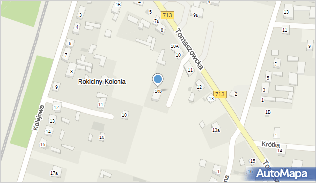Rokiciny-Kolonia, Tomaszowska, 10b, mapa Rokiciny-Kolonia