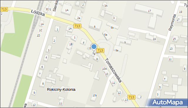 Rokiciny-Kolonia, Tomaszowska, 7a, mapa Rokiciny-Kolonia