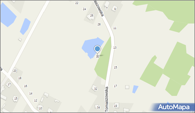 Ruda Wołoska, Tomaszowska, 30, mapa Ruda Wołoska