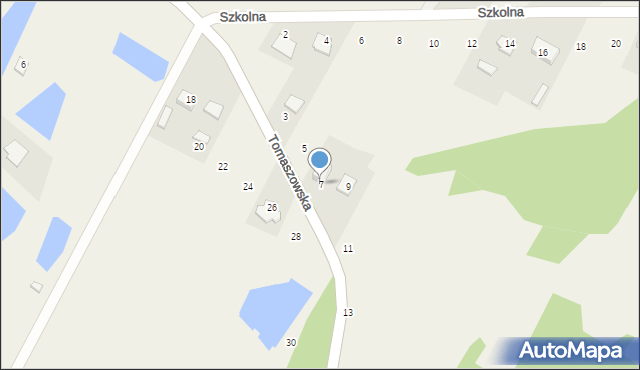 Ruda Wołoska, Tomaszowska, 7, mapa Ruda Wołoska