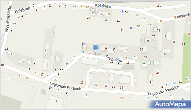 Rudawa, Topolowa, 29, mapa Rudawa