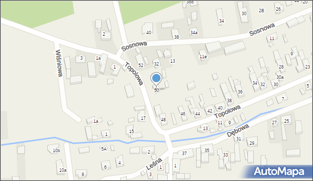 Rudno, Topolowa, 50, mapa Rudno