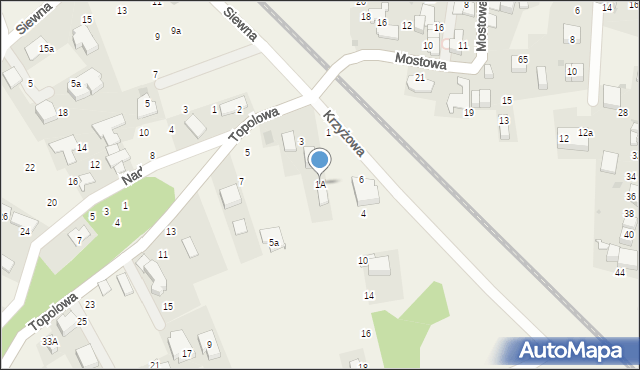 Rząska, Topolowa, 1A, mapa Rząska