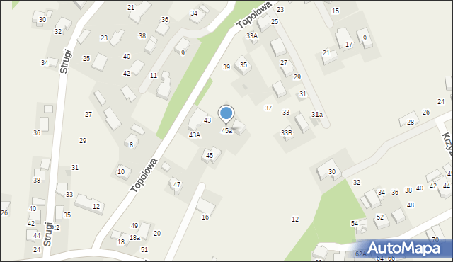 Rząska, Topolowa, 45a, mapa Rząska