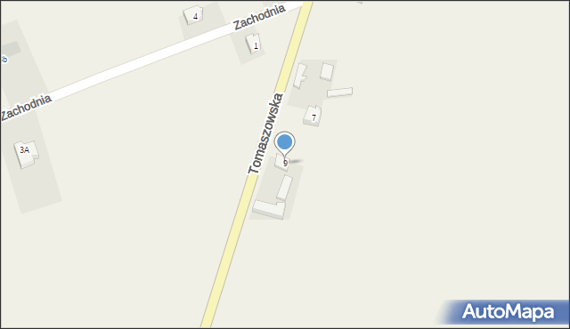 Rzeczyca, Tomaszowska, 9, mapa Rzeczyca