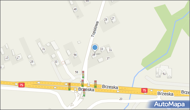 Rzezawa, Topolowa, 39, mapa Rzezawa