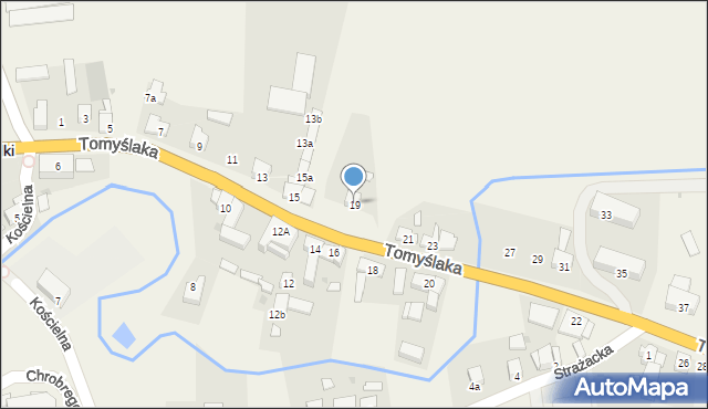 Sadki, Tomyślaka Ignacego, 19, mapa Sadki