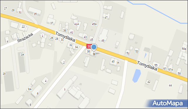 Sadki, Tomyślaka Ignacego, 38, mapa Sadki