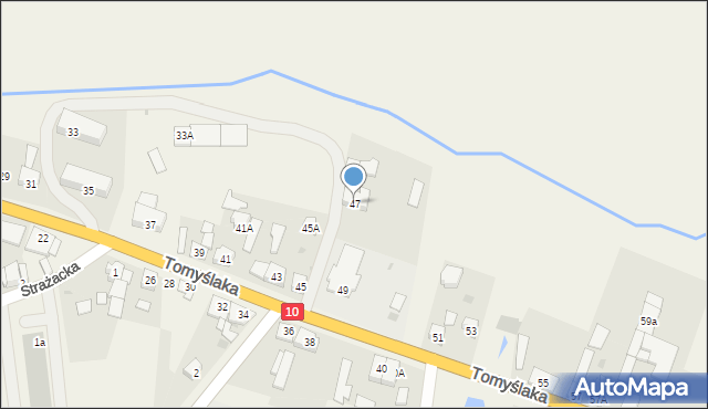 Sadki, Tomyślaka Ignacego, 47, mapa Sadki