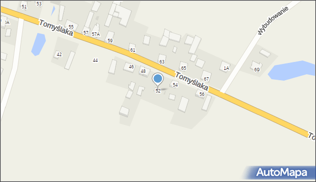 Sadki, Tomyślaka Ignacego, 52, mapa Sadki