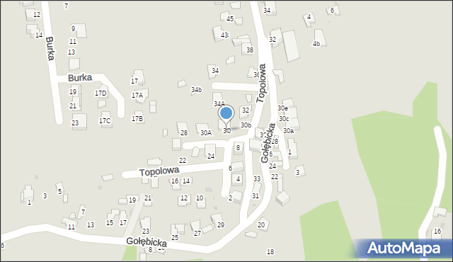 Sandomierz, Topolowa, 30, mapa Sandomierza