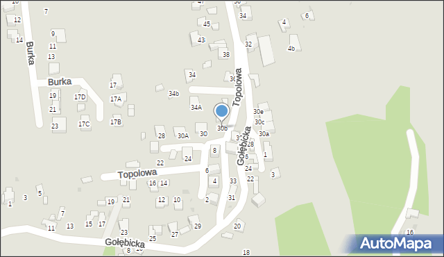 Sandomierz, Topolowa, 30b, mapa Sandomierza