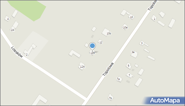 Sanniki, Topolowa, 12b, mapa Sanniki