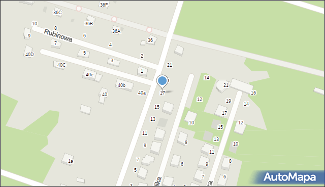 Serock, Tony Halika, 17, mapa Serock