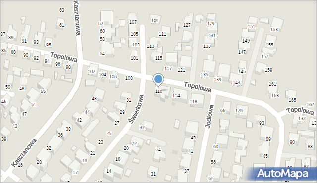 Siedlce, Topolowa, 110, mapa Siedlce