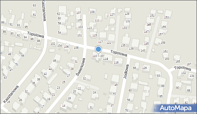 Siedlce, Topolowa, 112, mapa Siedlce