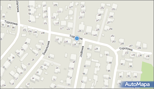 Siedlce, Topolowa, 120, mapa Siedlce