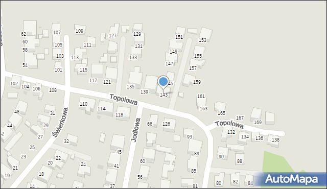 Siedlce, Topolowa, 143, mapa Siedlce