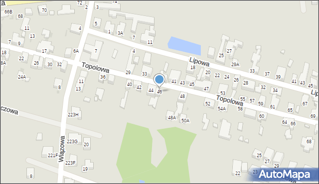 Siedlce, Topolowa, 46, mapa Siedlce