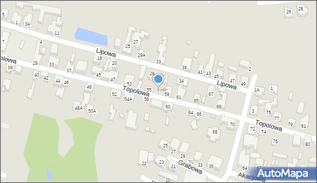 Siedlce, Topolowa, 57, mapa Siedlce