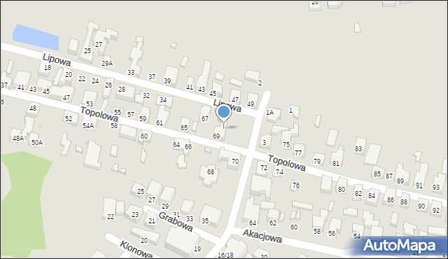 Siedlce, Topolowa, 71, mapa Siedlce