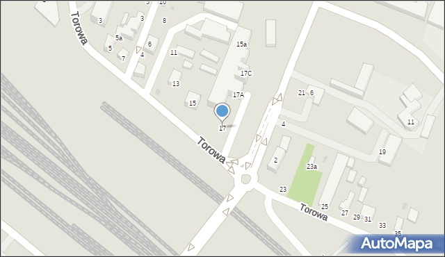 Siedlce, Torowa, 17, mapa Siedlce