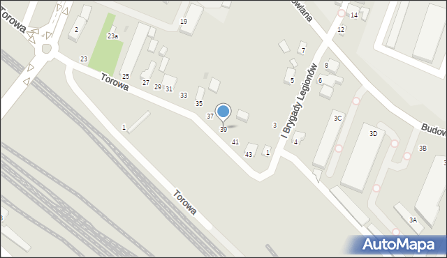 Siedlce, Torowa, 39, mapa Siedlce