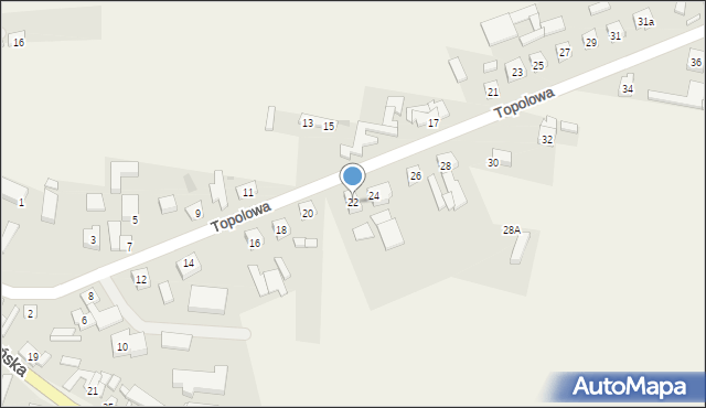 Siedlec, Topolowa, 22, mapa Siedlec