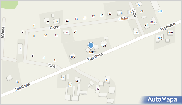 Siedlec, Topolowa, 39E, mapa Siedlec