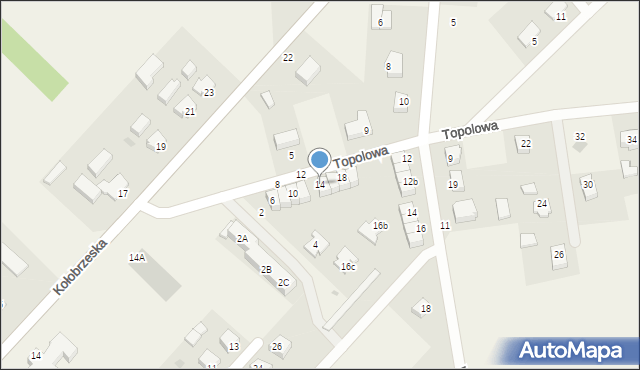 Siemyśl, Topolowa, 14, mapa Siemyśl