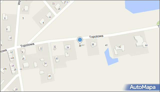Siemyśl, Topolowa, 36, mapa Siemyśl