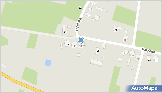 Sieradz, Topolowa, 14D, mapa Sieradz