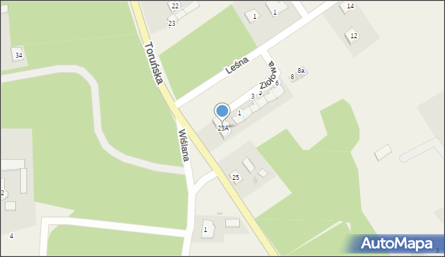 Silno, Toruńska, 23A, mapa Silno