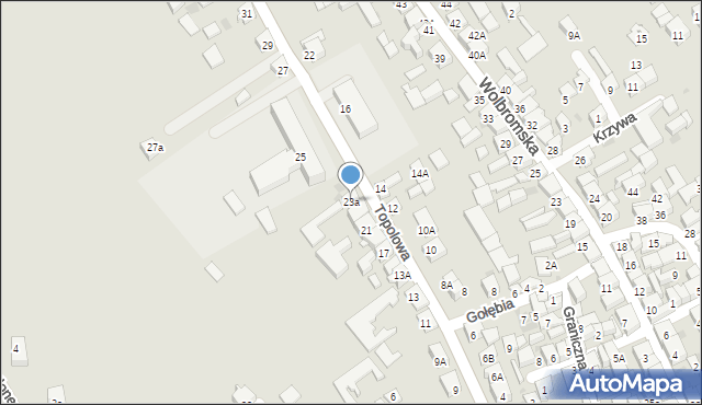 Skała, Topolowa, 23a, mapa Skała
